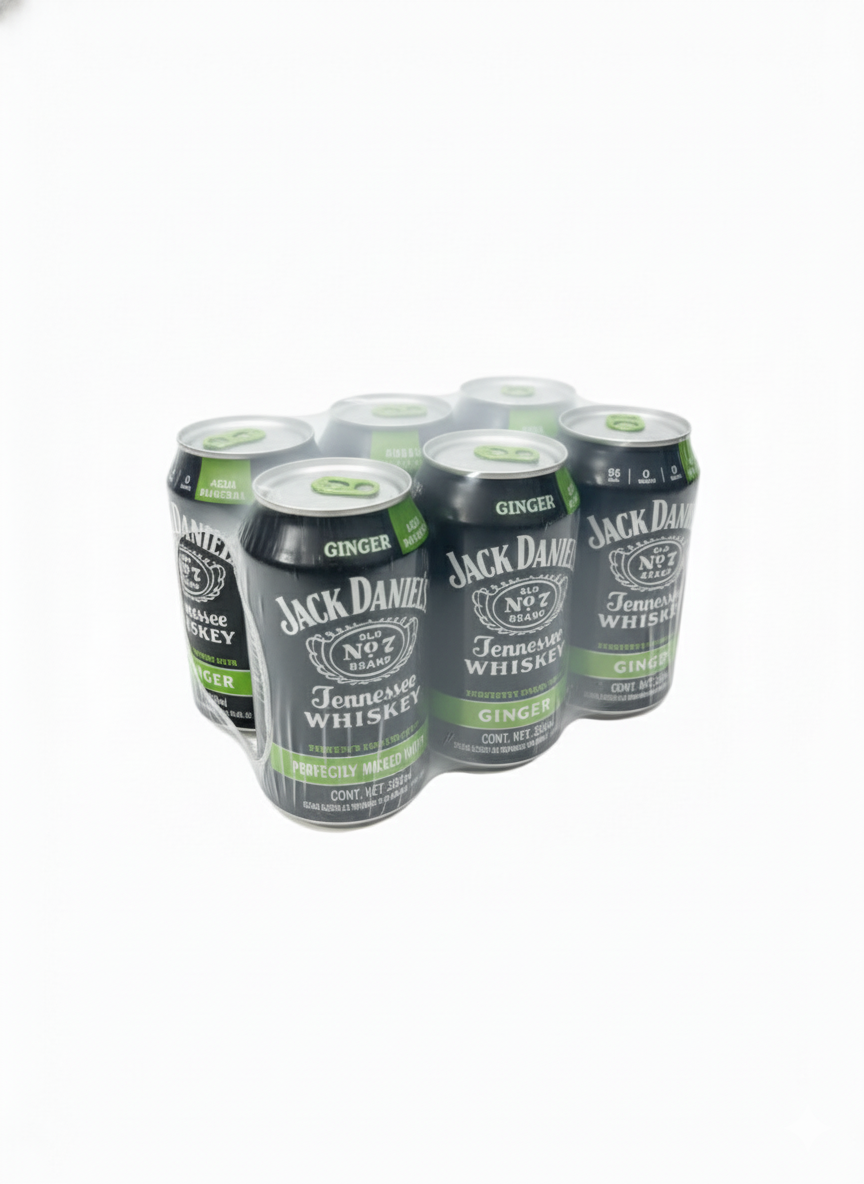 CHAROLA JACK DANIELS GINGER 350 ML SIX