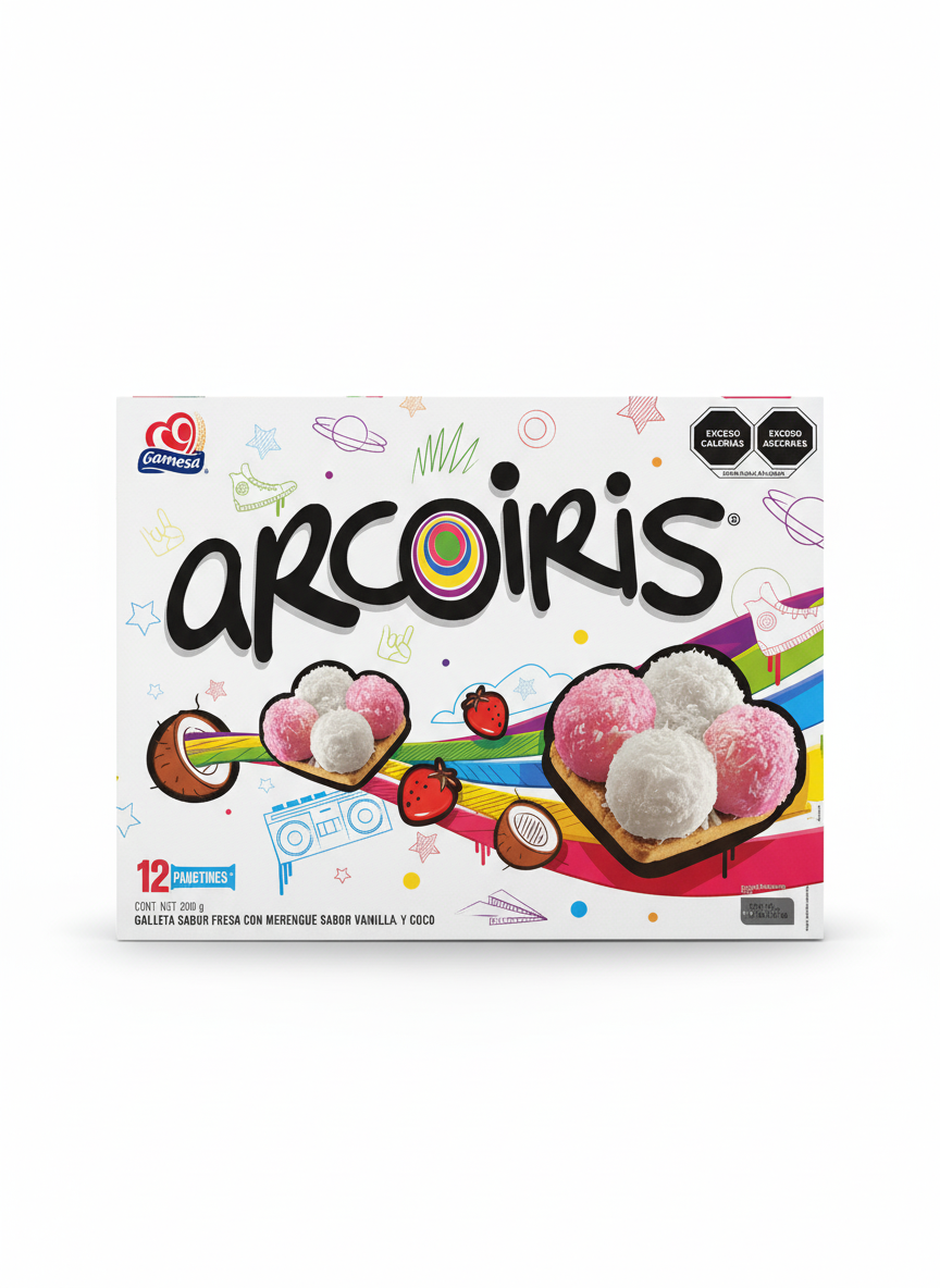 GAMESA ARCOIRIS GALLETAS 12/75 G