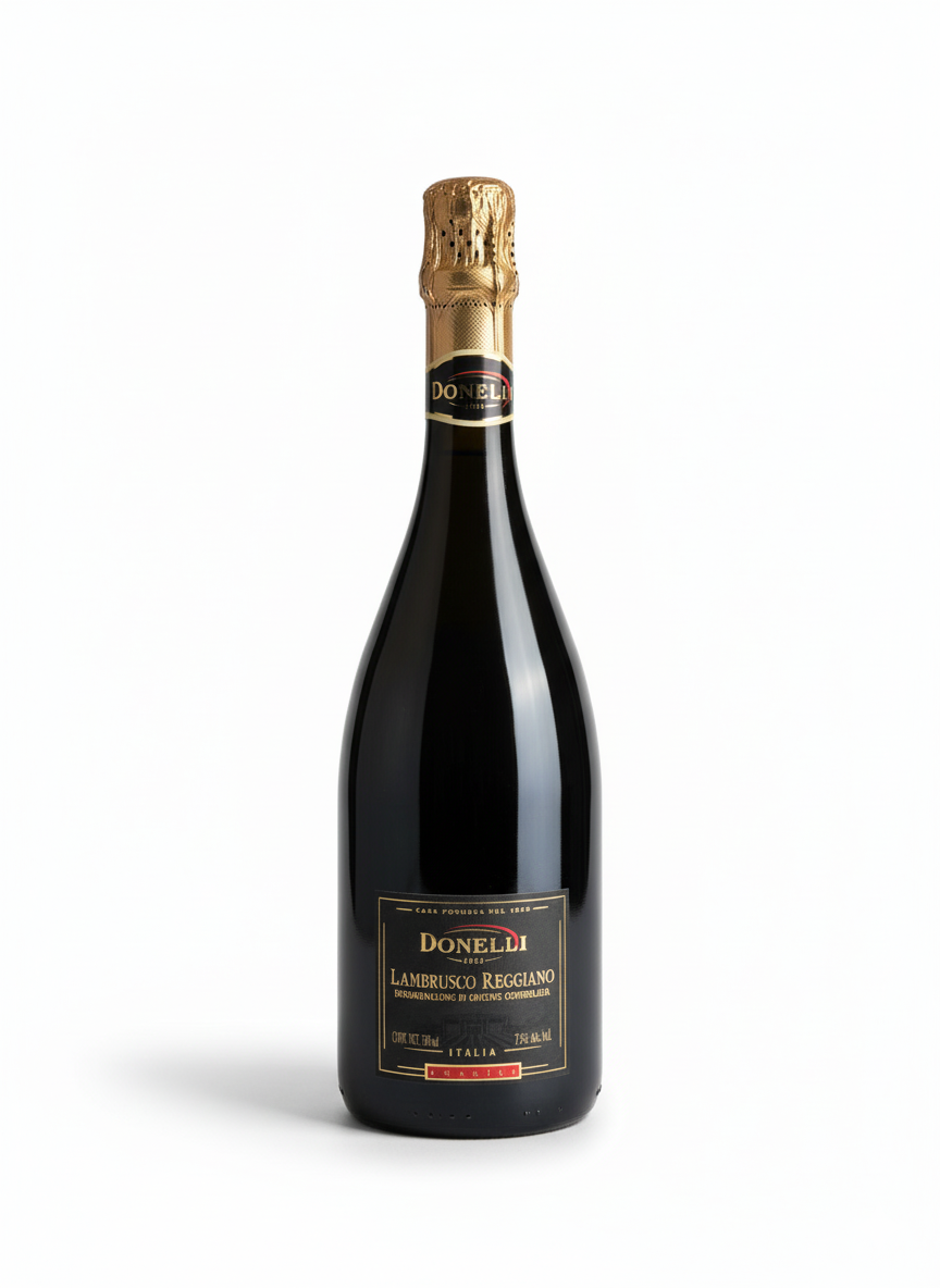 DONELLI Lambrusco Reggiano 750ml Italiano Vino tinto espumoso