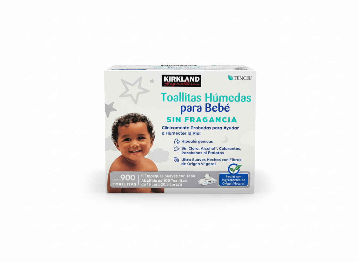 KIRKLAND TOALLITAS PARA BEBE 9/100 PZS