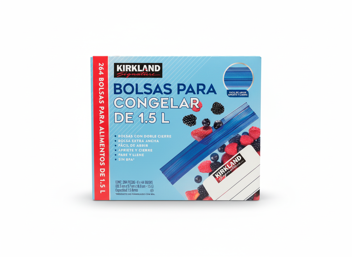 KIRKLAND SIGNATURE BOLSAS PARA CONGELAR 1.5L /264 PZAS