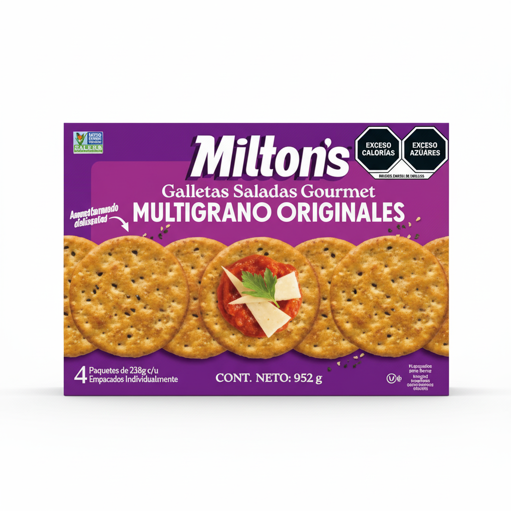 MILTONS GALLETAS SALADAS MULTIGRANO 4/238 G