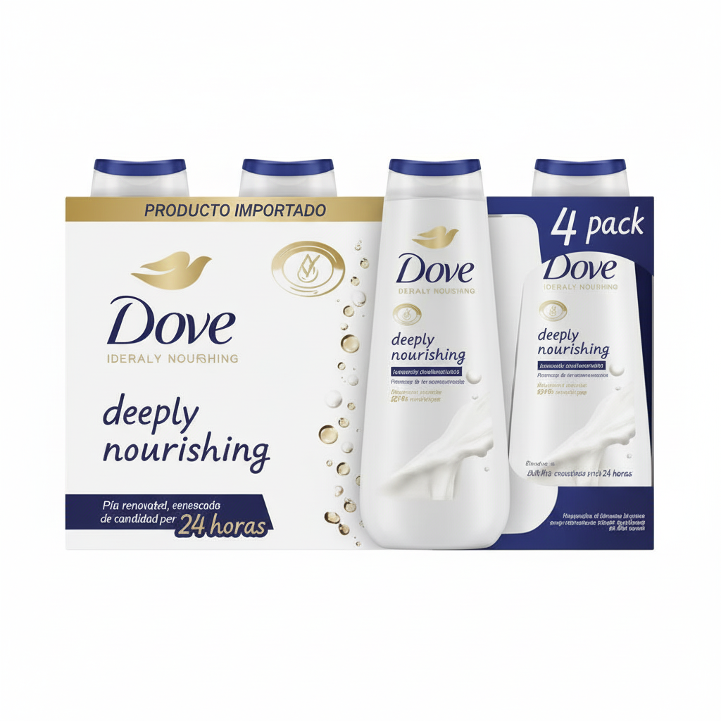 DOVE JABON LIQUIDO CORPORAL 4/600 ML