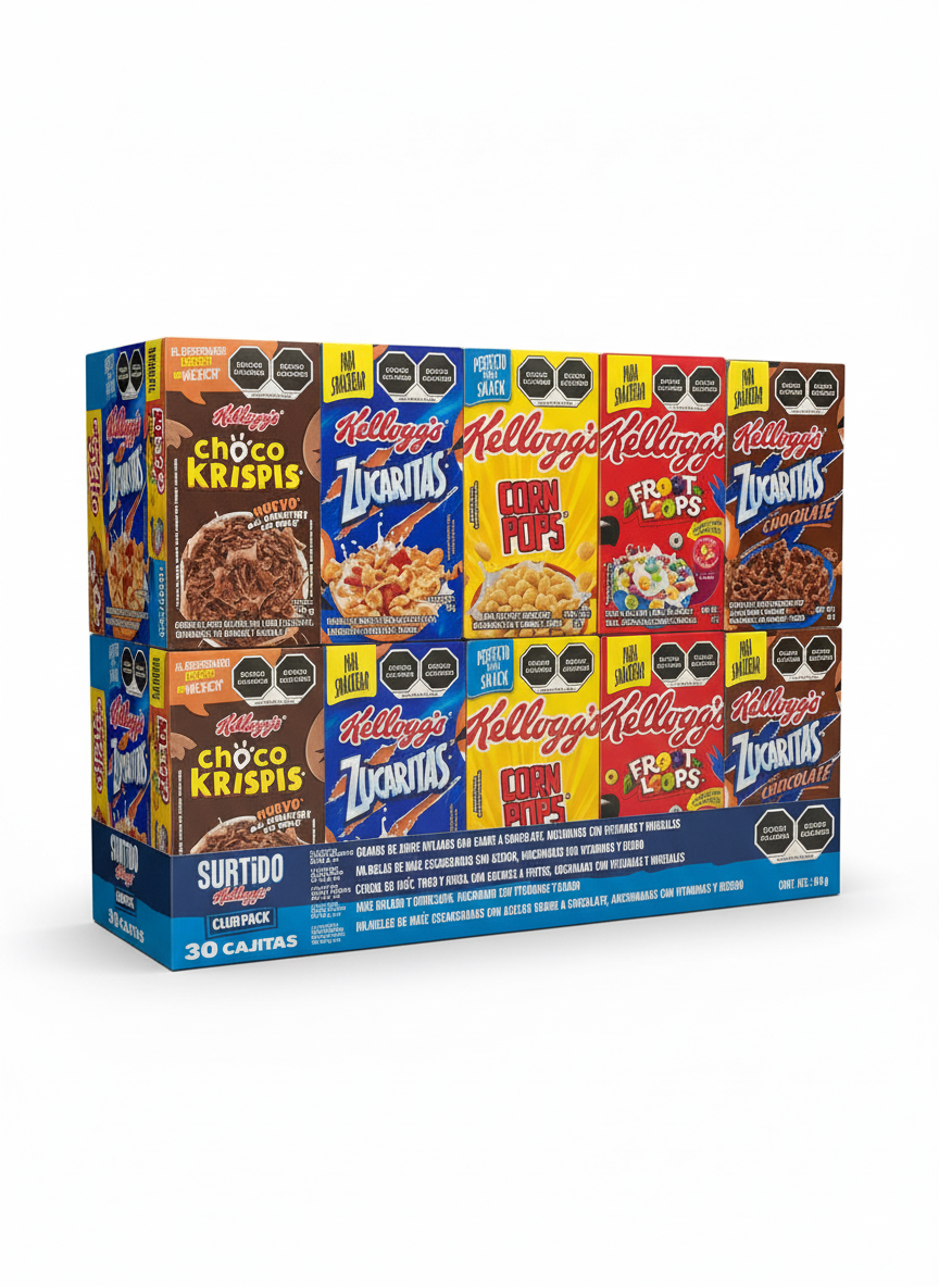 KELLOGG S SURTIDO DE CEREALES 30 PZAS