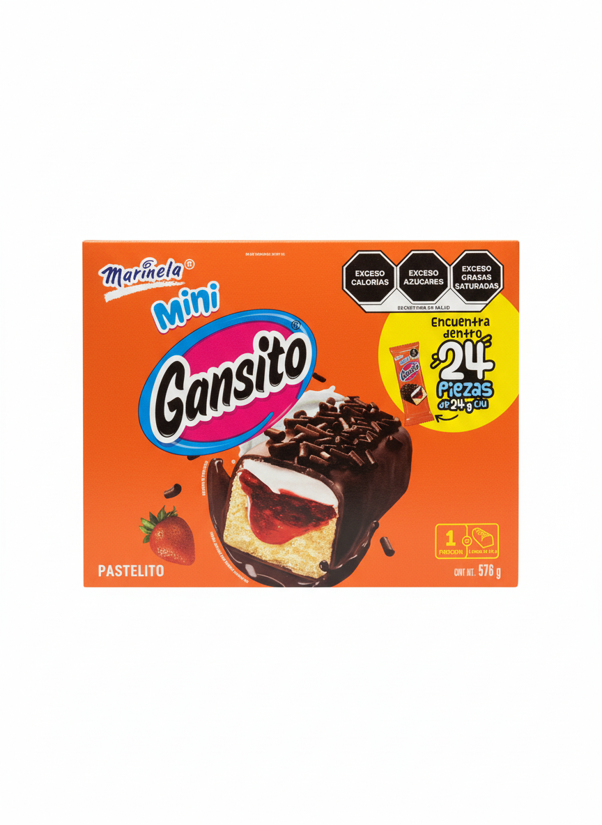 MARINELA MINI GANSITO 24 PZAS