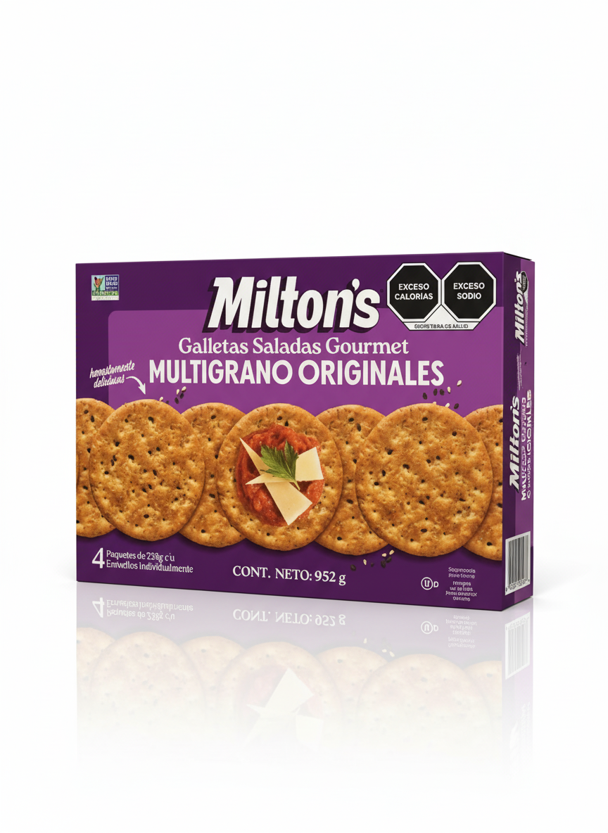 MILTONS GALLETAS SALADAS MULTIGRANO 4/238 G